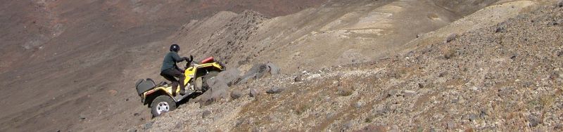 A rider on a Polaris ATV after financing. 