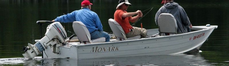 Fishing in a bass boat purchased with financing.