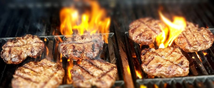 Cooking on a BBQ grill from financing.