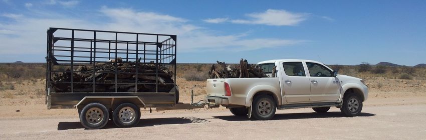 A trailer purchased with financing.