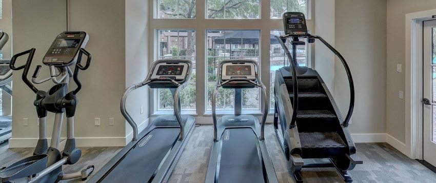 Cardio equipment from a home gym purchased with financing.