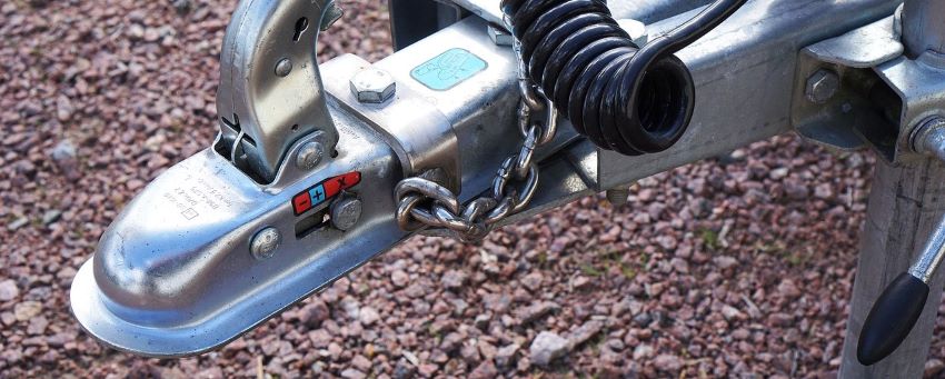 Hitch from an enclosed trailer purchased with financing.