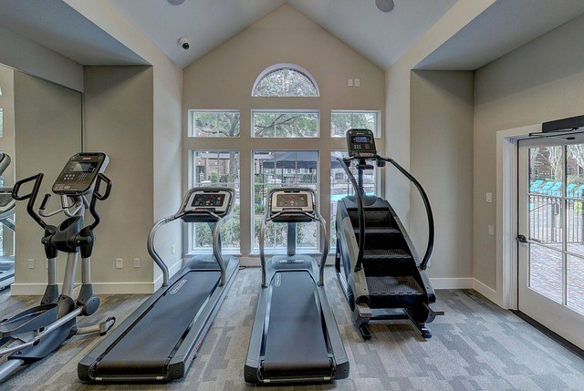 Home gym with cardio equipment