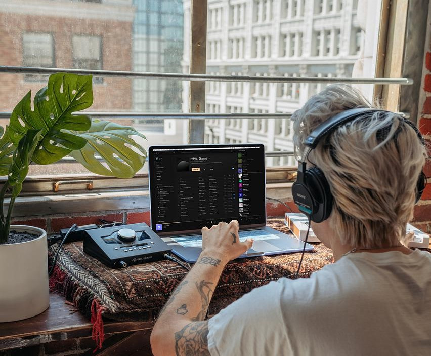 Home electronics at use.