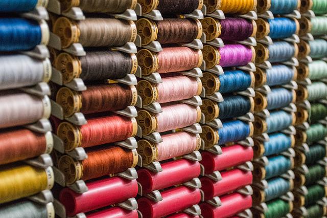 Thread for an embroidery machine.
