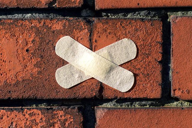 A wall to be repaired with foundation repair financing.