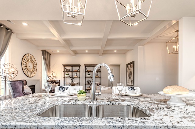 A granite countertop.